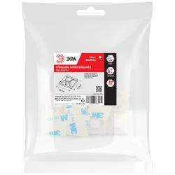 Площадка самоклеящаяся ЭРА NO-225-308 25х25 мм белая под хомуты шириной до 7.6 мм 10 шт | Площадки монтажные