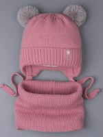 Шапка зимняя вязаная и снуд