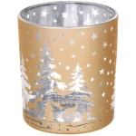 Подсвечник «Снежный лес» 7*7,8 см, Золото