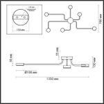 6532/99CL LN Люстра LED 100Вт 3000-6000К 220В IP20 LEDIO