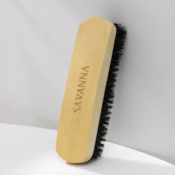 Щётка для одежды и обуви SAVANNA, деревянная, искусственный ворс, 18,5×5×4 см, 200 пучков