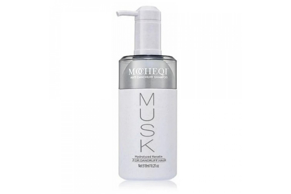 MOCHEQI MUSK Shampoo Anti Dandruff Шампунь против перхоти с кератином и маслом жожоба 518мл