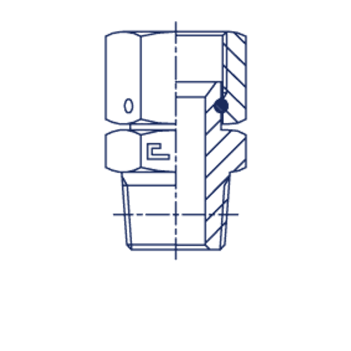 Штуцер FNC JIC 3/4 - BSPT 1/4