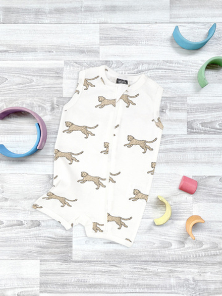 Песочник без рукавов Mjölk Sleep and Play Гепарды