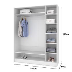 Шкаф-купе Браун Б682, 2270х1800х600 ЛДСП, MODERN, г. Ижевск