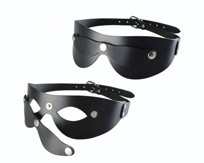 Черная кожаная маска Новичок (Цвет: черный)