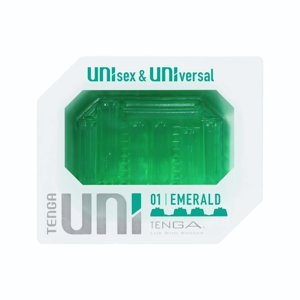 Зеленый мастурбатор-стимулятор Tenga Uni Emerald (Цвет: зеленый)