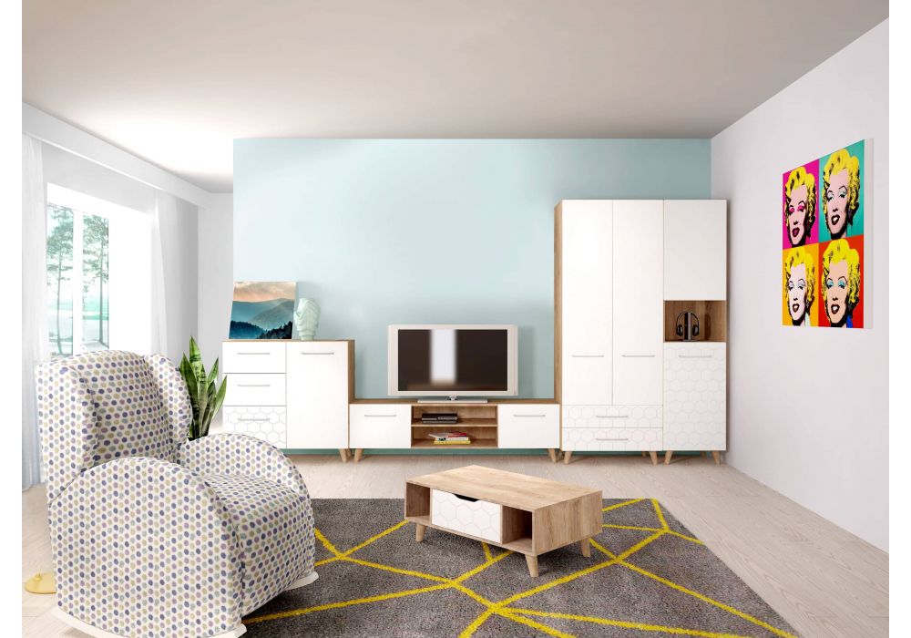 Шкаф Мариус М-01 дуб баррик / белый матовый