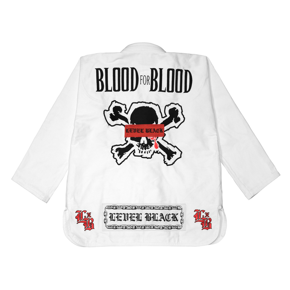 Кимоно Level x Black Blood For Blood - White