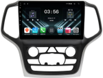 Магнитола для Jeep Grand Cherokee WK2 2013-2022 (взамен ШГУ 8.4", рамка большая) - FarCar DX9-9564F4 монитор 9" IPS на Android 13, 4+64Гб, CarPlay