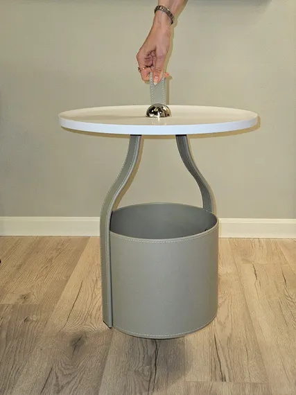 Журнальный столик Doppio N, Ø45х49 см, серый