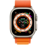 Умные часы Apple Watch Ultra GPS + Cellular, 49mm Titanium Case with Orange Alpine Loop