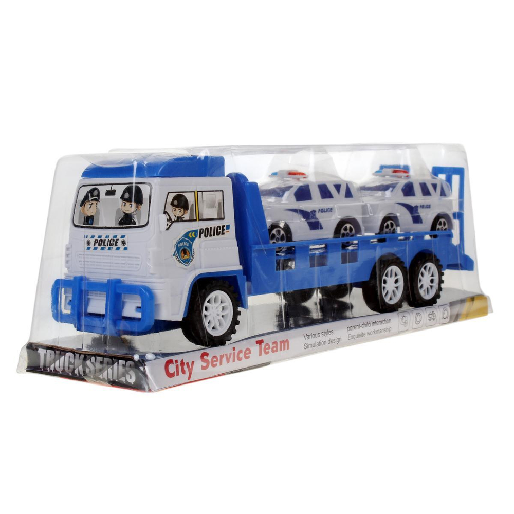 Автовоз ин. 30см + 2машины, ПК 2081