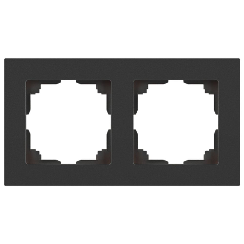 Рамка для розеток и выключателей Intro Accent 6-502-07 на 2 поста, СУ, графит