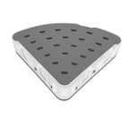 Полка для ванной угловая "Умничка", серый/белый