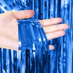 Занавес Дождик Голубая бирюза, Металлик, 100*200 см, 1 шт.