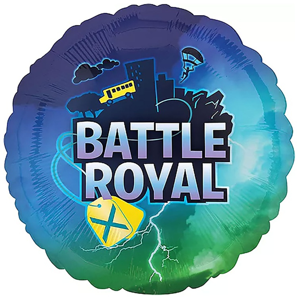 Шар Фольгированный Королевская битва Battle Royal (Синий)