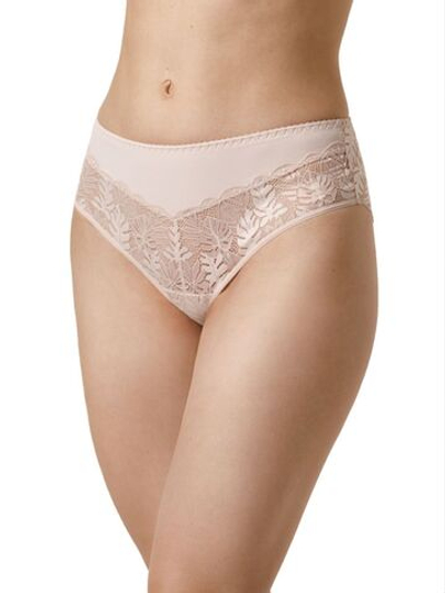 Женские трусики-слипы с кружевом (Размер: 44) (Цвет: пудровый)