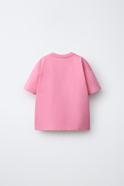 ZARA X SISSEL EDELBO ФУТБОЛКА С СЕРДЦЕМ И ВЫШИВКОЙ, РОЗОВЫЙ