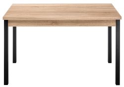 Стол Оригон 120(160)х70х77 сонома / черный матовый