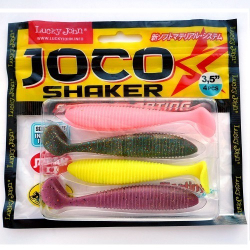 Виброхвост Lucky John JOCO SHAKER 3.5in (8,89 см), цвет MIX1, 4 шт.