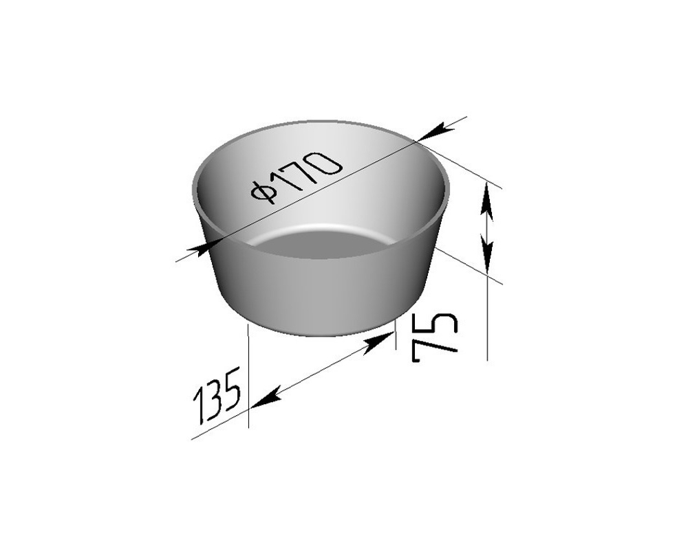 Форма для выпечки хлеба 1ДМз (170х75 мм)