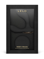 Черный вибромассажер простаты с пультом ДУ Hugo 2 Remote