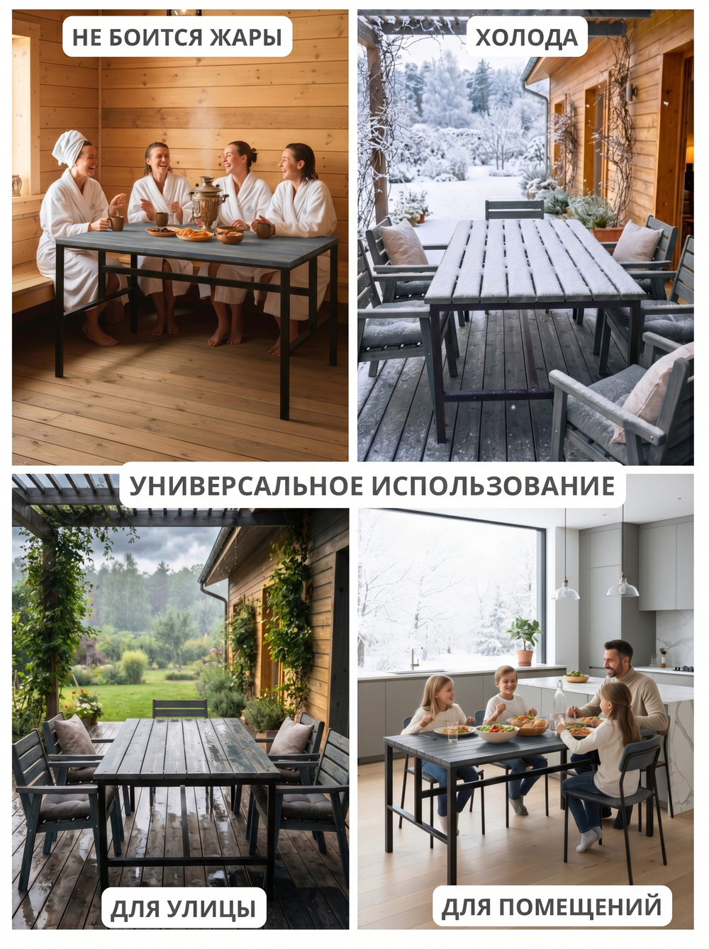 Стол садовый обеденный для дачи LACIO