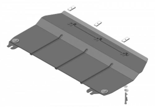 Усиленная защита Motodor картера двигателя, кпп. 2 мм, сталь. для Haval H2 2015-2020 арт.63103