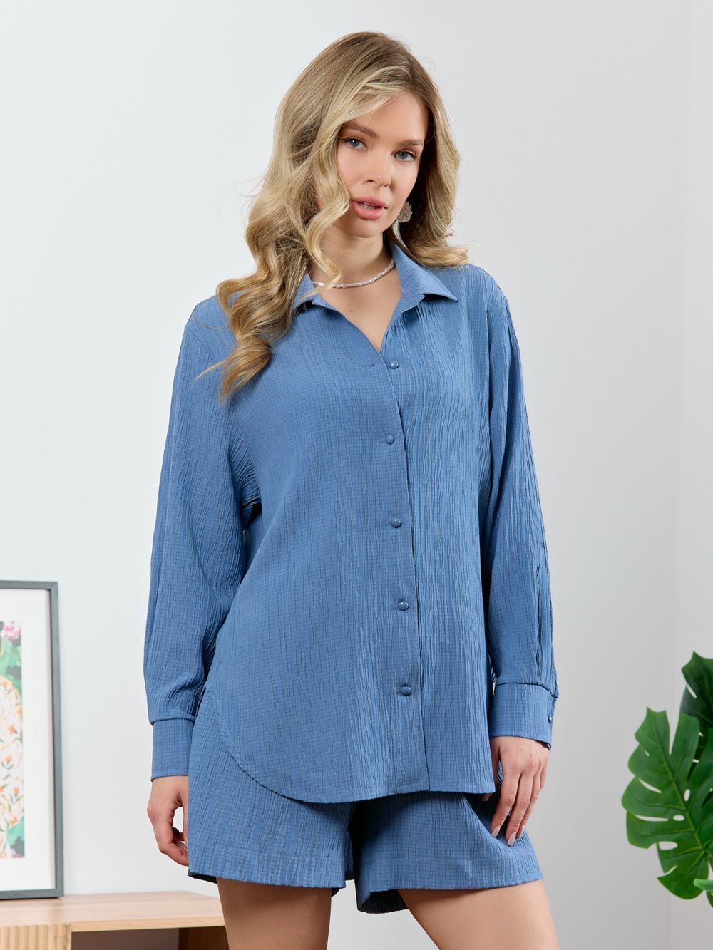 Рубашка Сиеста-5 Виотекс ИНДИГО