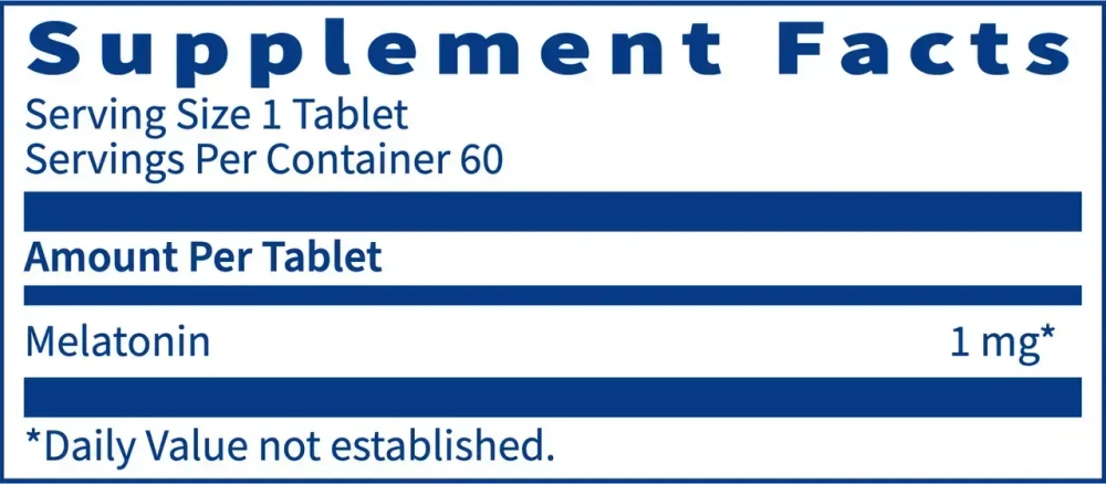 Klaire Labs - Melatonin Lozenge 60 capsules
