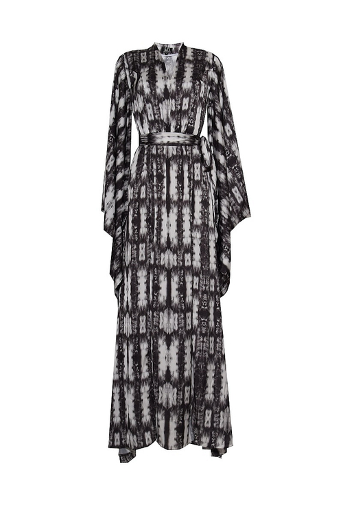 Платье в пол с оригинальными рукавами 33-15SS