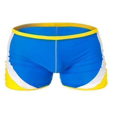 Мужские плавки синие с желтыми полосами Aussiebum