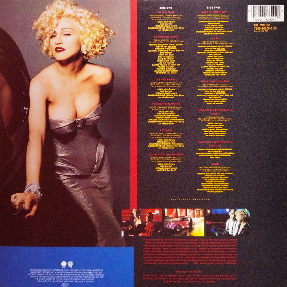 Madonna / I'm Breathless (Music From And Inspired By The Film Dick Tracy)(LP)