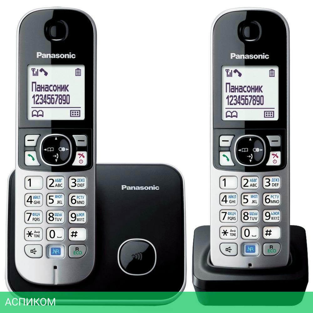 Радиотелефон DECT Panasonic KX-TG6812RU черный