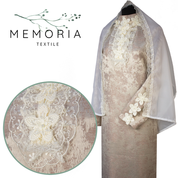 Платье ритуальное "Маргарита" c шарфом