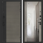 Входная дверь Бункер BN-15 - Зеркало максимум  Бетон светлый