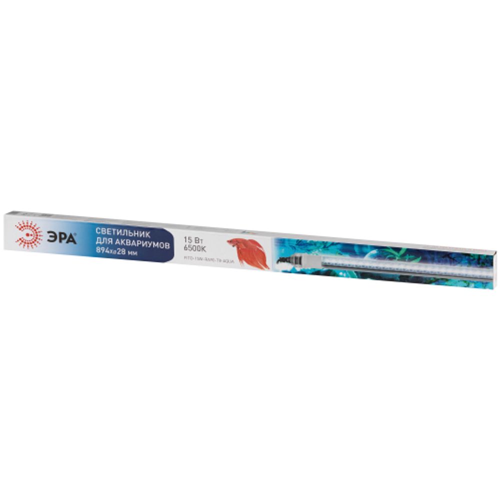 Фитолампа для растений светодиодная ЭРА FITO-15W-Ra90-Т8-AQUA для аквариума, 15 Вт, полный спектр
