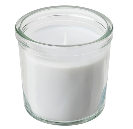 АДЛАД ADLAD Ароматическая свеча в стекле, дерево/белая, 20 часов