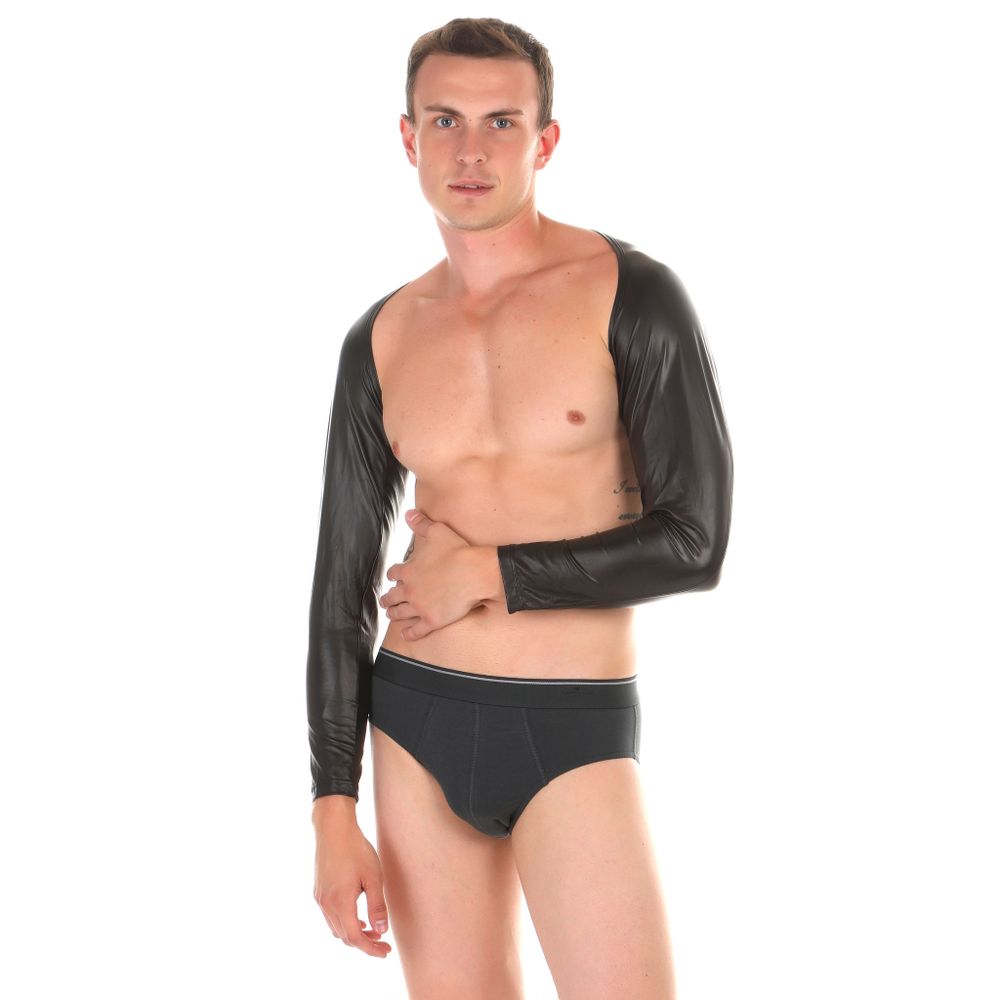 Мужское болеро-шраг черное под кожу Miboer