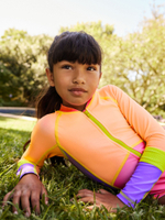 Купальник слитный на молнии для девочки Next 596-344, Оранжевый