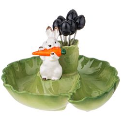 БЛЮДО LEFARD "КРОЛИК" 17 СМ, 6 ВИЛОЧЕК (КОР=24ШТ.)