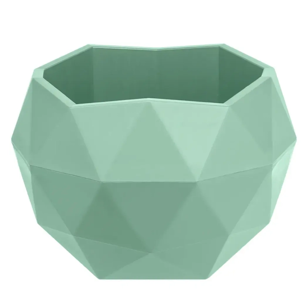 Кашпо для цветов пластиковое 0,45л d-12,3см «Топаз» Мята