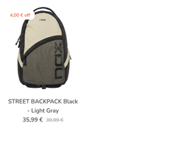 NOX MOCHILA STREET BLACK LIGHT GREY