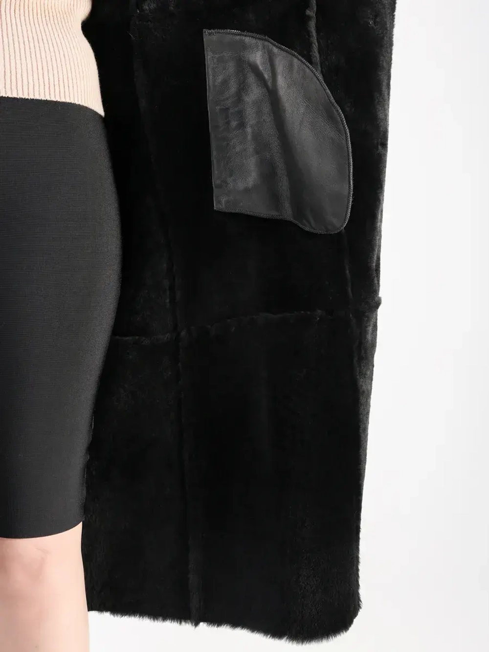 Дубленка зимняя натуральная длинная