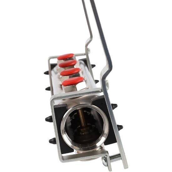 Коллектор Rommer 1"x3/4" на 4 контура с запорными клапанами (нерж. сталь) RMS-3200-000004