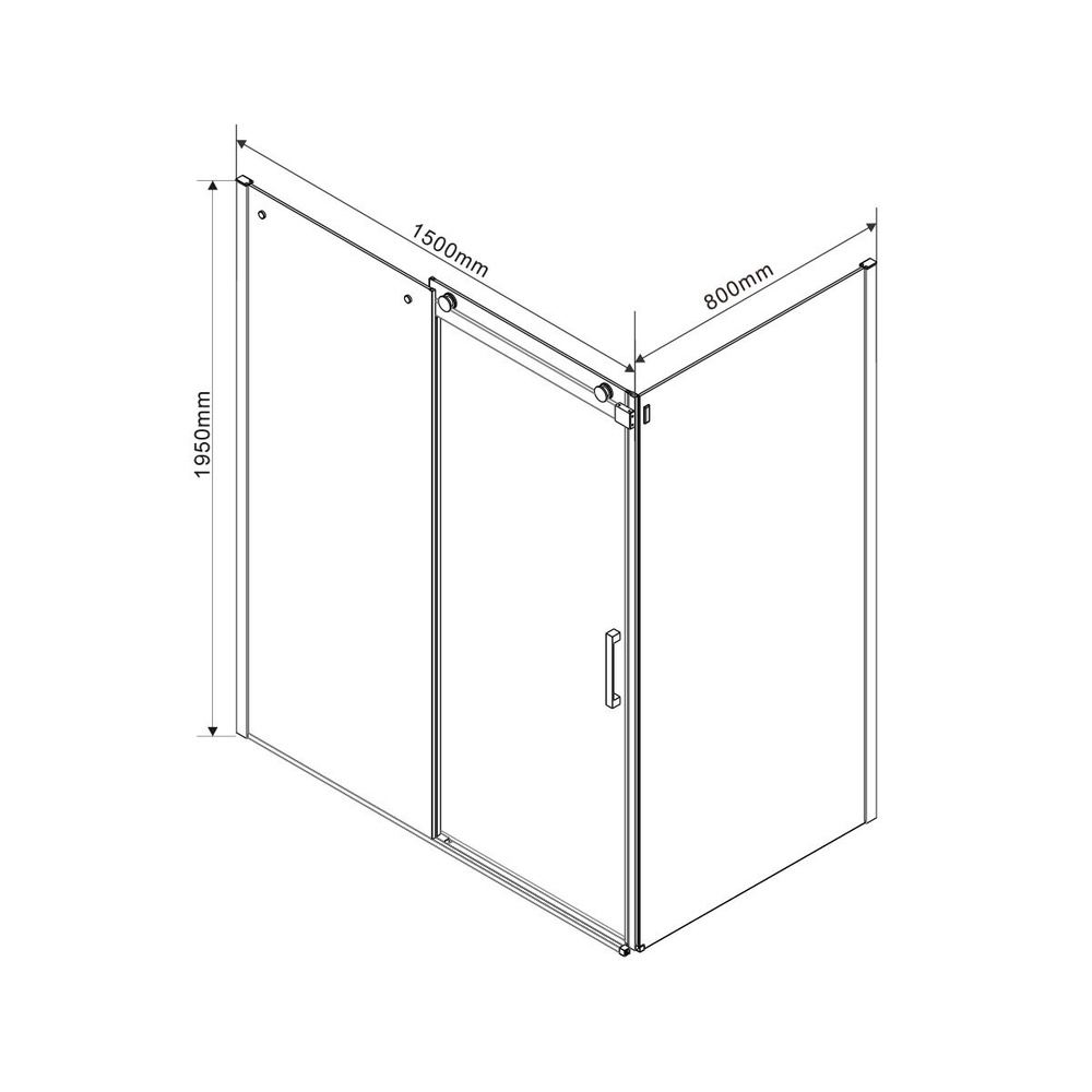 Душевой уголок Como VSR-1C8015CL, 1500*800, хром, стекло прозрачное