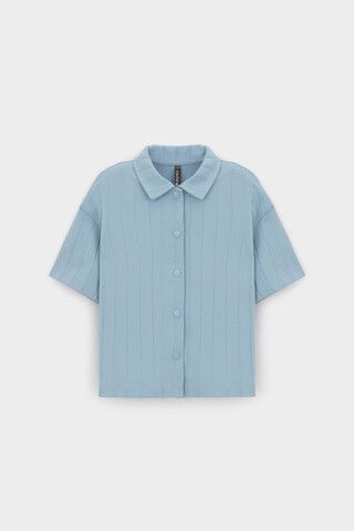 рубашка  для девочки  КР 302718-1/пыльно-синий к557