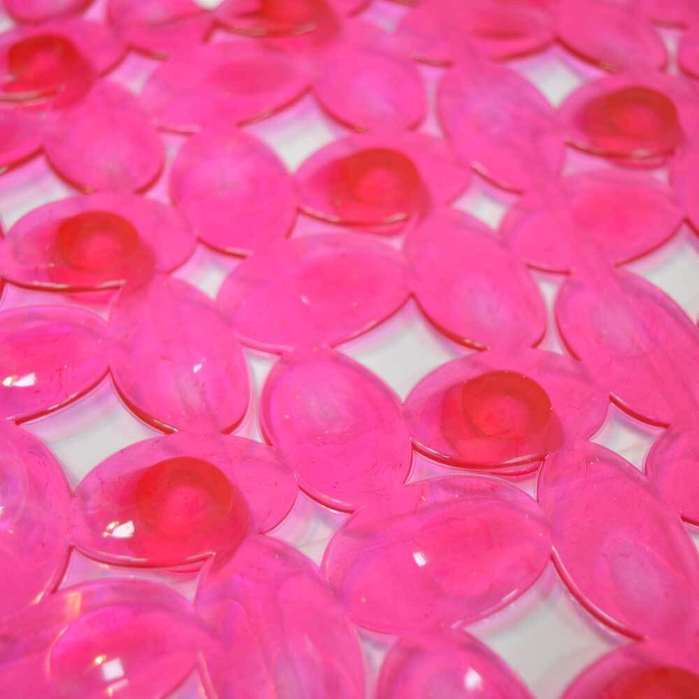 Коврик 67*38см "Мозайка" противоскользящий, розовый