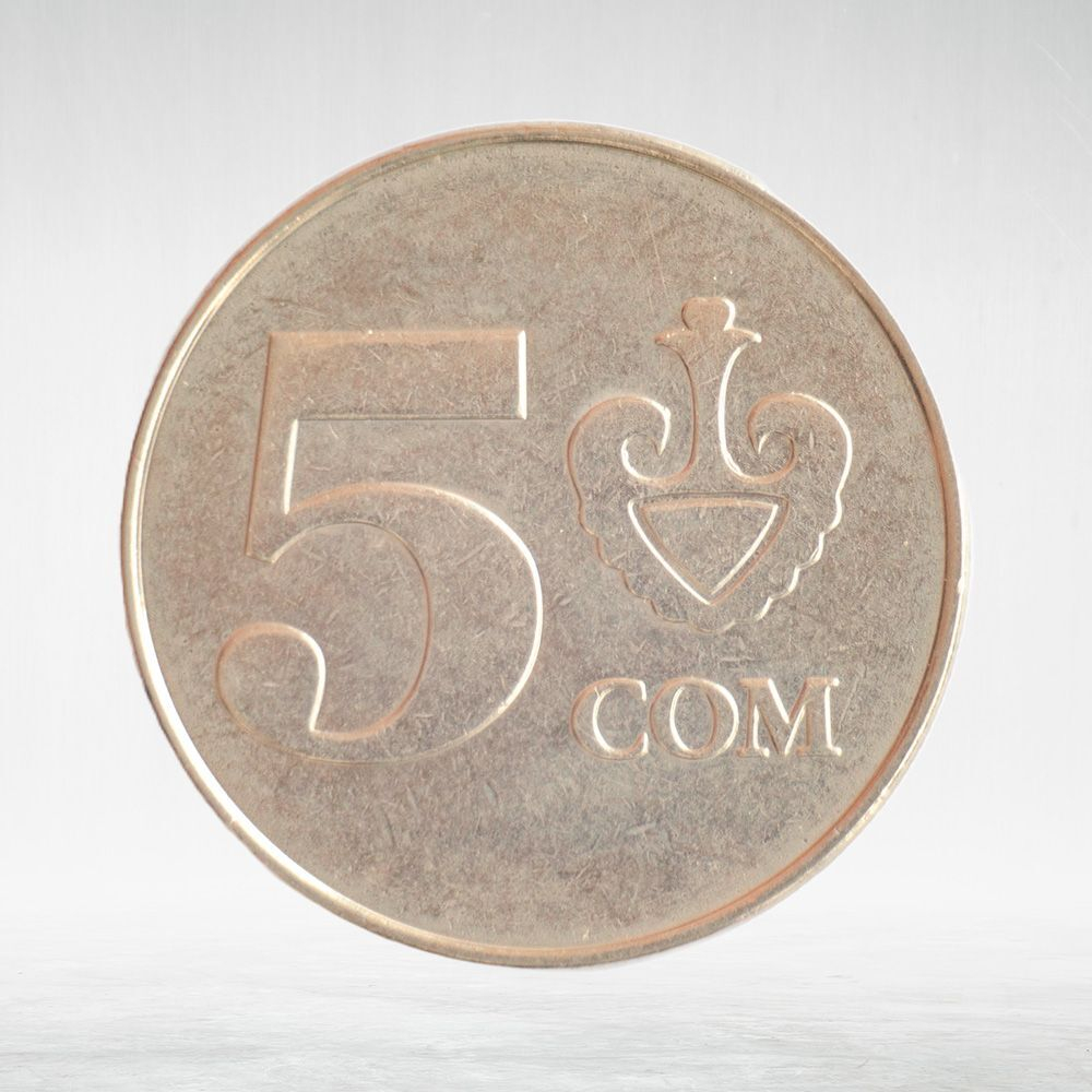 Kyrgyzstan, 5 Som, 2008, AU